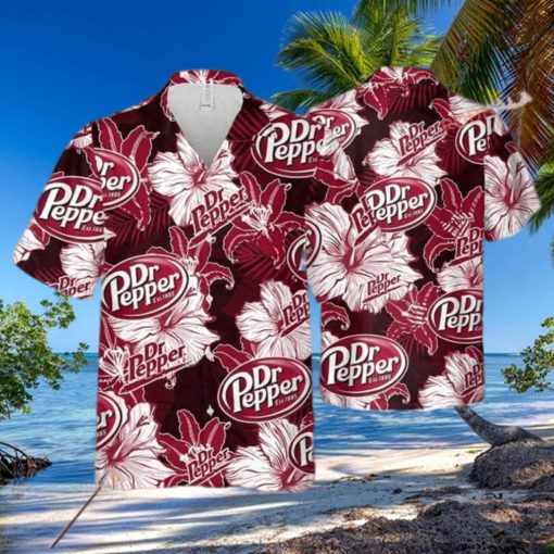 Dr Pepper Funny Hawaiian Shirt Tropical Flower Pattern Beer Lovers Gift