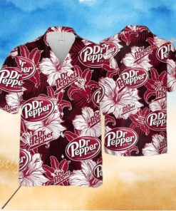 Dr Pepper Funny Hawaiian Shirt Tropical Flower Pattern Beer Lovers Gift