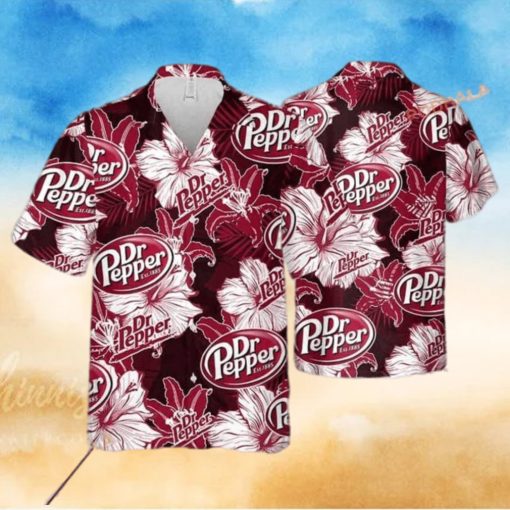 Dr Pepper Funny Hawaiian Shirt Tropical Flower Pattern Beer Lovers Gift