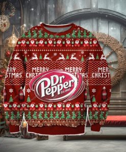 Dr Pepper Merry Christmas Ugly Xmas Wool Knitted Sweater