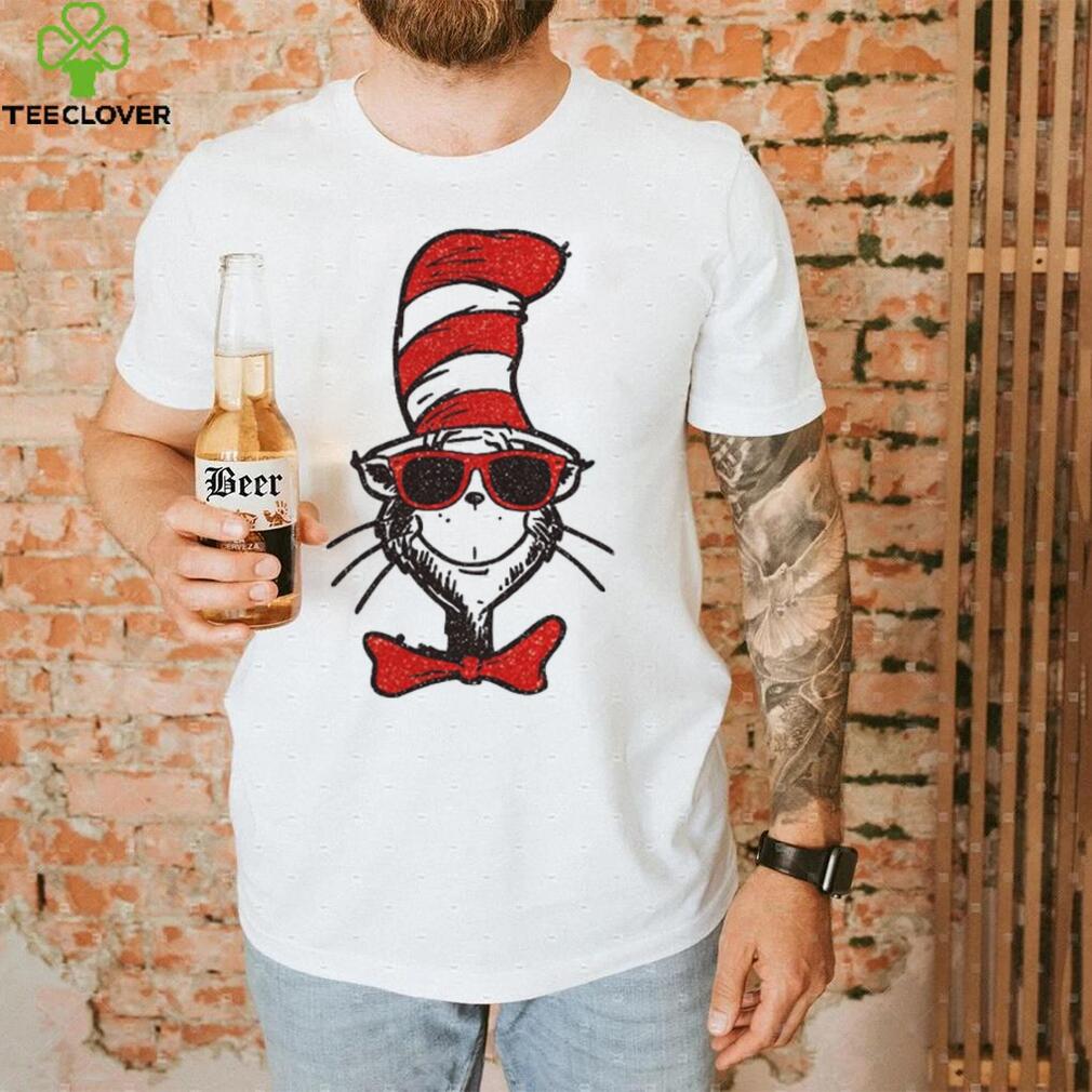 Dr Seuss Cat In The Hat Wearing Sunglasses T Shirt