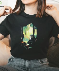 Dr Who TARDIS police publiccall box travel poster shirt