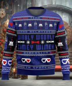Dr Who Tv Show Ugly Sweater, Dr Who Police Christmas Sweater, Police Box Holiday Sweater, Dr Who Tardit Xmas Sweater, Christmas Gift