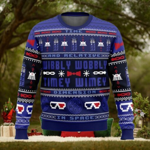 Dr Who Tv Show Ugly Sweater, Dr Who Police Christmas Sweater, Police Box Holiday Sweater, Dr Who Tardit Xmas Sweater, Christmas Gift