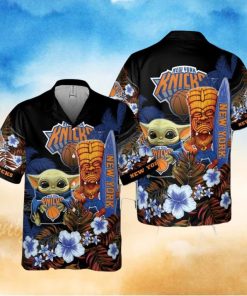 New York Knicks Baby Yoda National Basketball Hawaiian Shirt Association