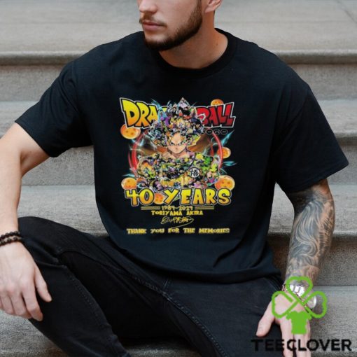 Dragon Ball 40 Years 1984 2024 Toriyama Akira Thank You For The Memories Signature Shirt