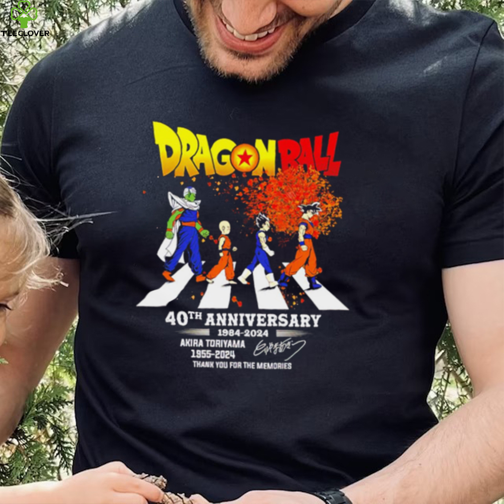 Dragon Ball 40th anniversary 1984 2024 Akira Toriyama 1955 2024 signature thank you for the memories shirt Dragon Ball 40th anniversary 1984 2024 Akira Toriyama 1955 2024 signature thank you for the memories shirt