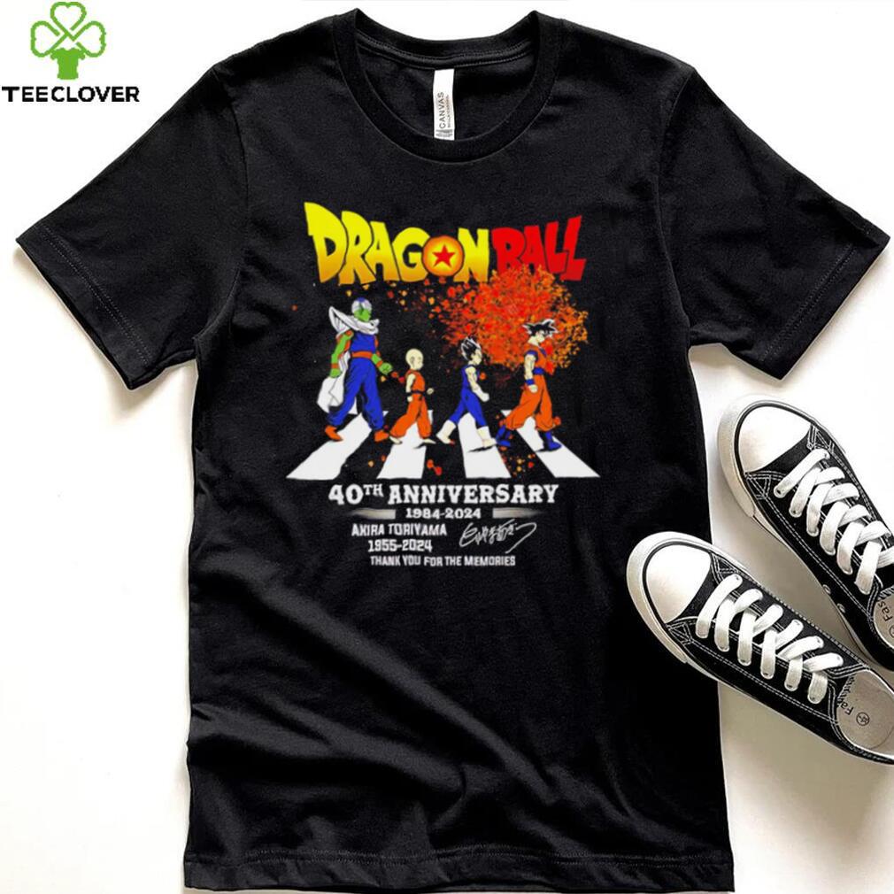 Dragon Ball 40th anniversary 1984 2024 Akira Toriyama 1955 2024 signature thank you for the memories shirt Dragon Ball 40th anniversary 1984 2024 Akira Toriyama 1955 2024 signature thank you for the memories shirt