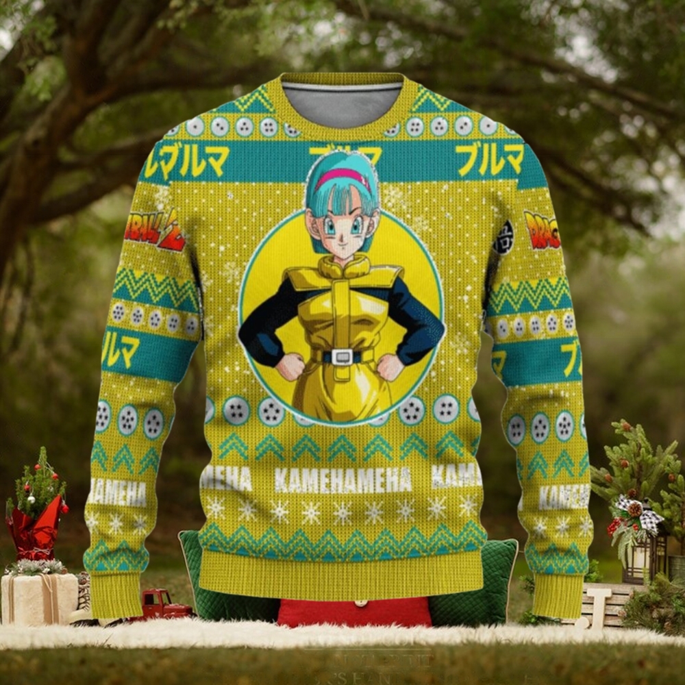 Dragon Ball Bunma Kamehameha Ugly Christmas Sweaters Dragon Ball Bunma Kamehameha Ugly Christmas Sweaters