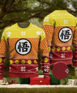 Dragon Ball Goku Kanji Design Ugly Xmas Sweater