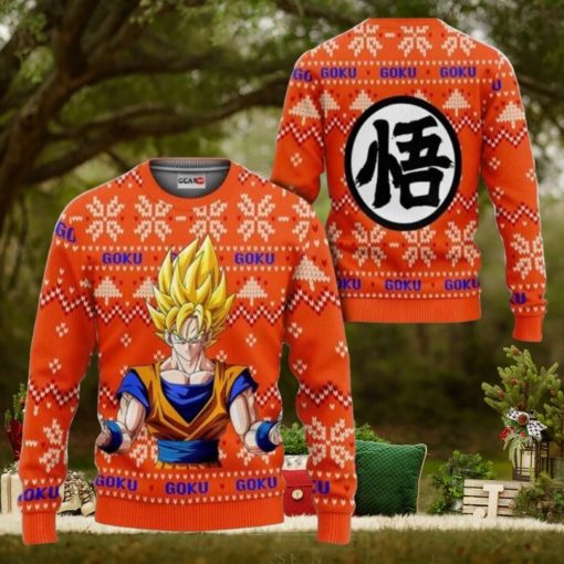 Dragon Ball Goku Super Saiyan Ugly Christmas Sweaters