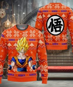 Dragon Ball Goku Super Saiyan Ugly Christmas Sweaters
