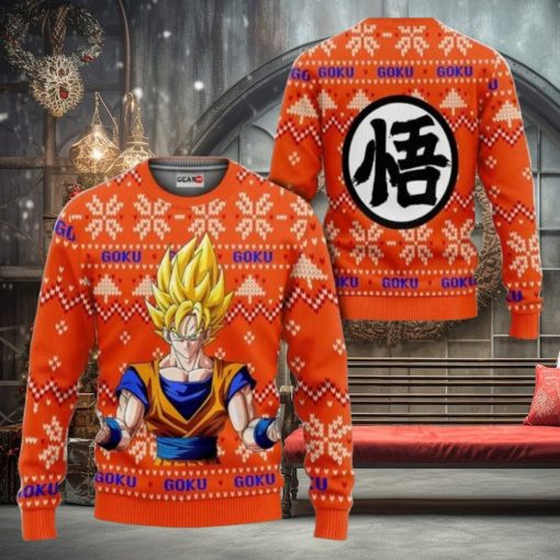 Dragon Ball Goku Super Saiyan Ugly Christmas Sweaters