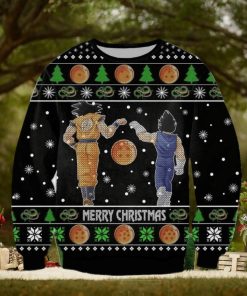 Dragon Ball Goku Vegeta Merry Christmas Ugly Christmas Sweaters