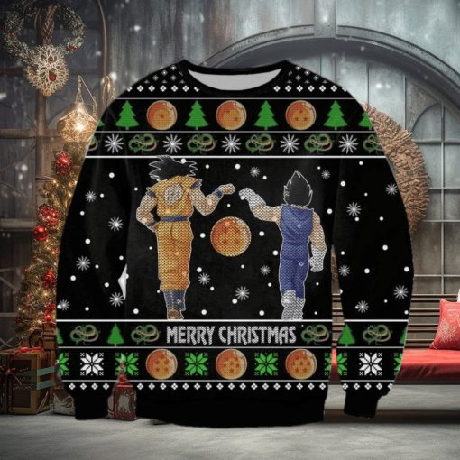 Dragon Ball Goku Vegeta Merry Christmas Ugly Christmas Sweaters