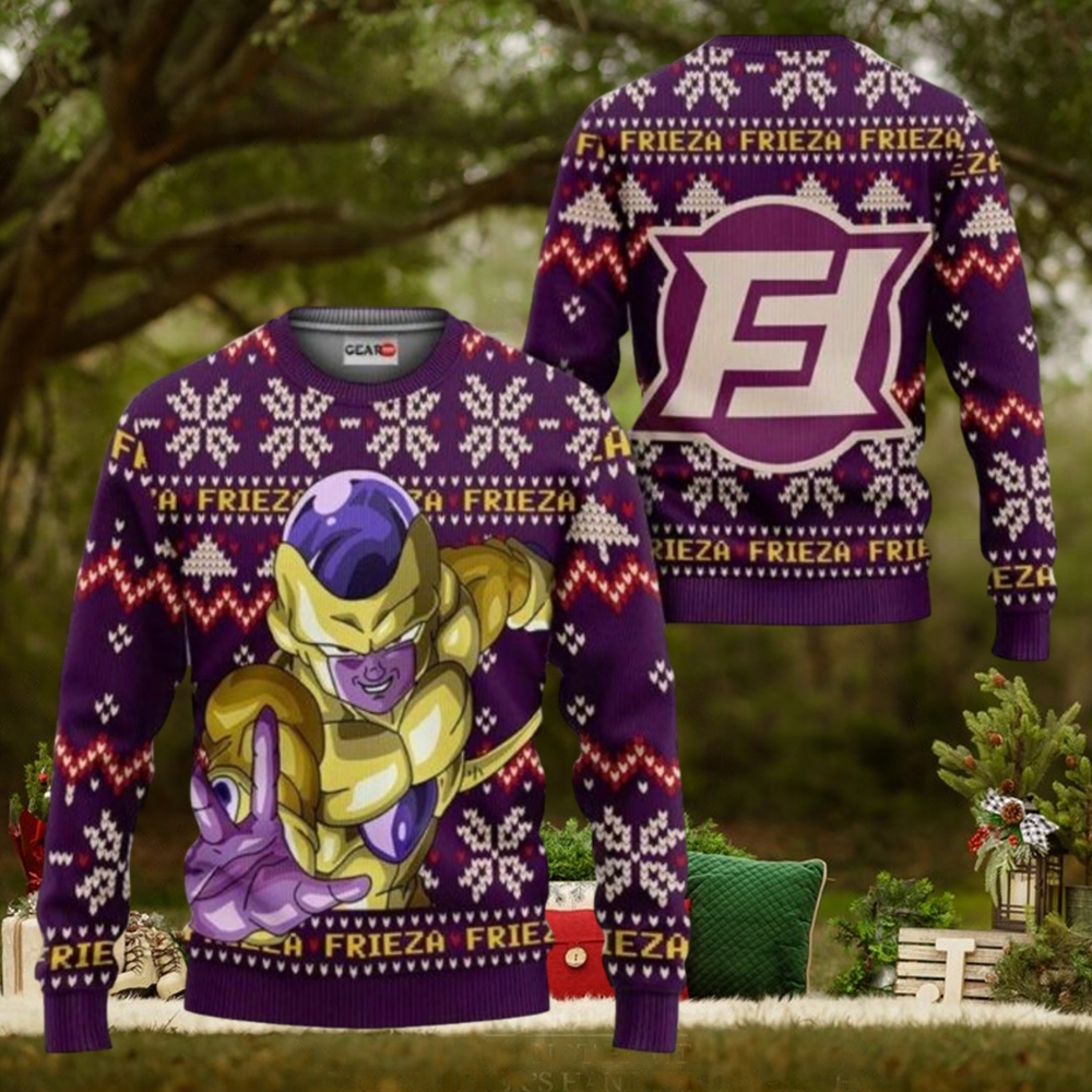 Dragon Ball Golden Frieza Ugly Christmas Sweaters Dragon Ball Golden Frieza Ugly Christmas Sweaters