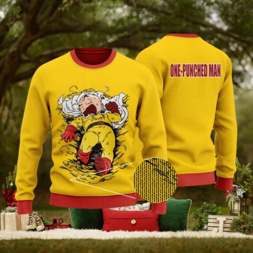 Dragon Ball Krillin One Punched Man Parody Ugly Xmas Sweater