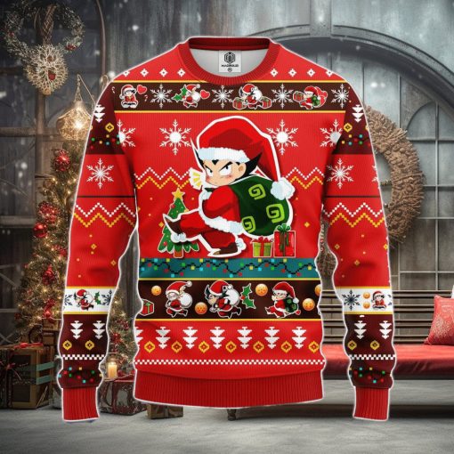Dragon Ball Red Anime Ugly Christmas Sweater Red 1 Amazing Gift Men And Women Christmas Gift