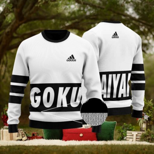 Dragon Ball Super Saiyan Goku Adidas Inspired Ugly Sweater