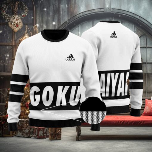 Dragon Ball Super Saiyan Goku Adidas Inspired Ugly Sweater