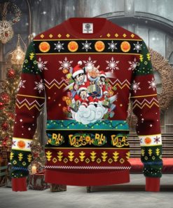Dragon Ball Ugly Christmas Sweater Red Brown 1 Amazing Gift Cute Christmas Gift
