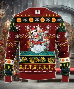 Dragon Ball Ugly Christmas Sweater Red Brown 1 Amazing Gift Men And Women Christmas Gift