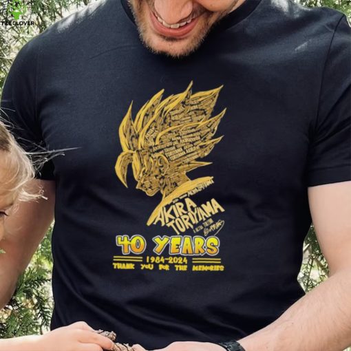 Dragon Ball Z 40 Years 1984 2024 Toriyama Akira Name Character Son Goku Thank You For The Memories Signature Shirt