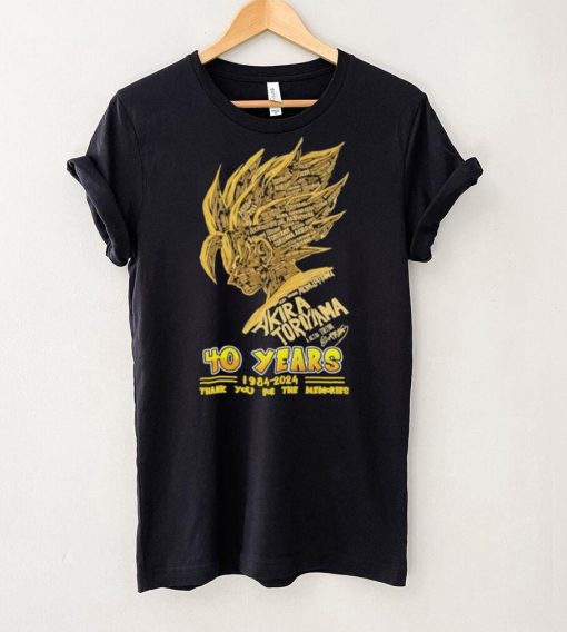 Dragon Ball Z 40 Years 1984 2024 Toriyama Akira Name Character Son Goku Thank You For The Memories Signature Shirt