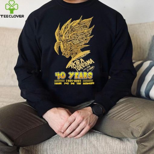 Dragon Ball Z 40 Years 1984 2024 Toriyama Akira Name Character Son Goku Thank You For The Memories Signature Shirt