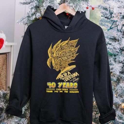 Dragon Ball Z 40 Years 1984 2024 Toriyama Akira Name Character Son Goku Thank You For The Memories Signature Shirt