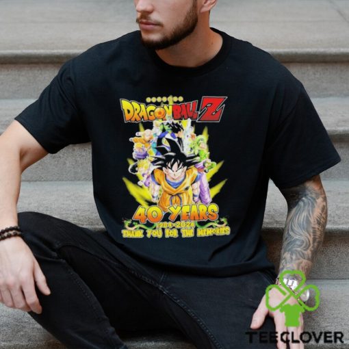Dragon Ball Z 40 years 1984 2024 Thank you for the memories signature shirt