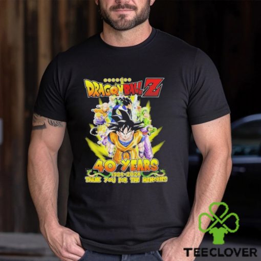 Dragon Ball Z 40 years 1984 2024 Thank you for the memories signature shirt