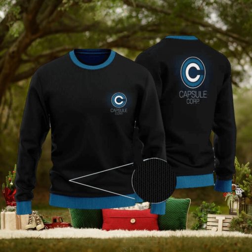 Dragon Ball Z Capsule Corp Logo Ugly Xmas Sweater