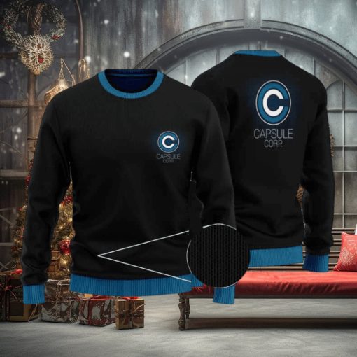 Dragon Ball Z Capsule Corp Logo Ugly Xmas Sweater