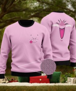 Dragon Ball Z Happy Majin Buu Face Pink Ugly Sweater