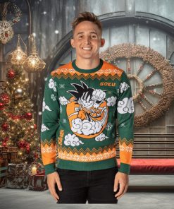 Dragon Ball Z Men's Kid Goku On Cloud Nimbus Ugly Christmas Sweater