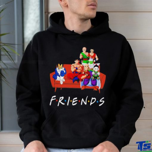 Dragon Ball characters on sofa Friends Anime hoodie, sweater, longsleeve, shirt v-neck, t-shirt