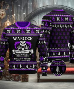 Dragon Classes Warlock Ugly Christmas Sweater The Warlock Ugly Christmas Game All Over 3D Gift For Men Women