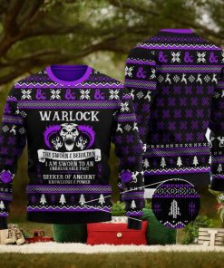 Dragon Classes Warlock Ugly Christmas Sweater The Warlock Ugly Christmas Game All Over 3D Gift For Men Women