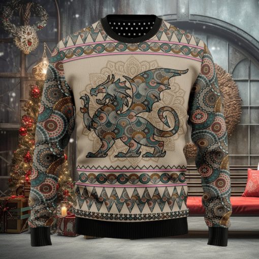 Dragon Mandala Ugly Christmas Sweater