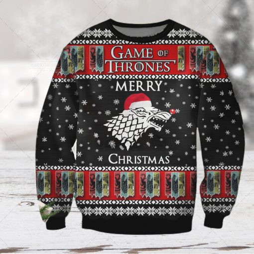 Dragon Merry Christmas Game Of Thrones Snowflake Ugly Christmas Sweater 3D Shirt