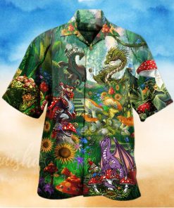 Dragon Mushroom Love Forest Hawaiian Shirt