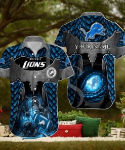 Dragon Pattern Detroit Lions Personalized Hawaiian Shirt