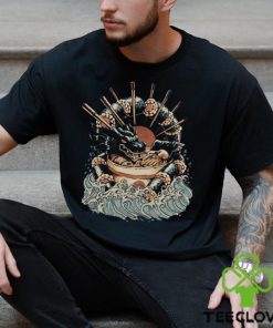 Dragon Sushi Ramen Ocean Black T Shirt