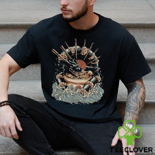 Dragon Sushi Ramen Ocean Black T Shirt