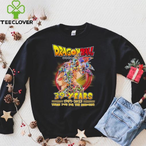 Dragonball 39 years 1984 2023 thank you for the memories hoodie, sweater, longsleeve, shirt v-neck, t-shirt