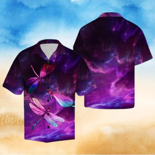 Dragonfly Galaxy Hawaiian Summer Beach Shirt