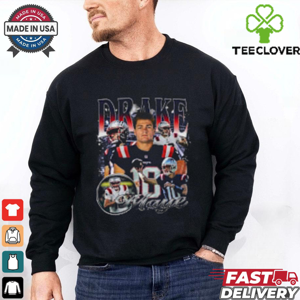 Drake Maye Bootleg Collage Crewneck shirt Drake Maye Bootleg Collage Crewneck shirt