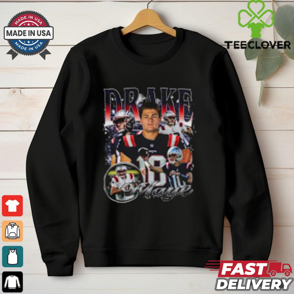 Drake Maye Bootleg Collage Crewneck shirt Drake Maye Bootleg Collage Crewneck shirt