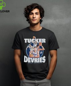 Drake NCAA Men's Basketball Tucker DeVries Official 2023 2024 Post Season T Shirt